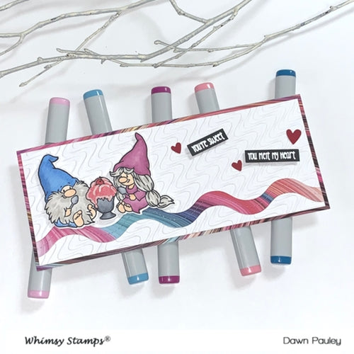 Simon Says Stamp! Whimsy Stamps GNOME SUMMER SWEET Clear Stamps C1239a*