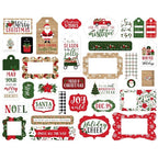 Simon Says Stamp! Echo Park JINGLE ALL THE WAY Ephemera Frames And Tags jin252025*