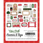 Simon Says Stamp! Echo Park JINGLE ALL THE WAY Ephemera Frames And Tags jin252025*