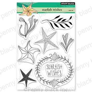 Simon Says Stamp! Penny Black Clear Stamps STARFISH WISHES 30-847*