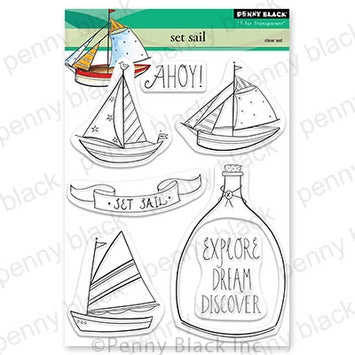Simon Says Stamp! Penny Black Clear Stamps SET SAIL 30-842*