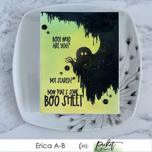 Simon Says Stamp! Picket Fence Studios NOT SCARED? YOU SHOULD BE! Clear Stamps h117