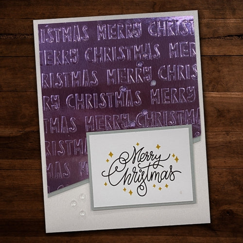 Simon Says Stamp! Paper Rose WONKY MERRY CHRISTMAS TEXT 6x6 Stencil 22435