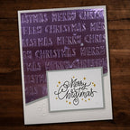 Simon Says Stamp! Paper Rose WONKY MERRY CHRISTMAS TEXT 6x6 Stencil 22435