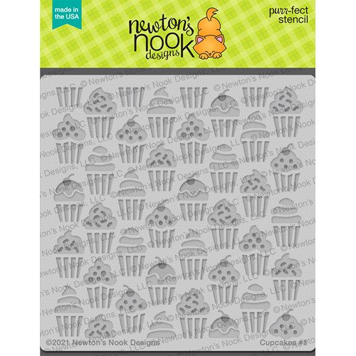 Simon Says Stamp! Newton's Nook Designs CUPCAKE Stencils NN2107T01