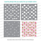Simon Says Stamp! Newton's Nook Designs CUPCAKE Stencils NN2107T01