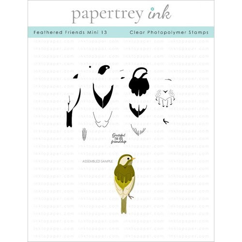 Simon Says Stamp! Papertrey Ink FEATHERED FRIENDS MINI 13 Clear Stamps 1305*