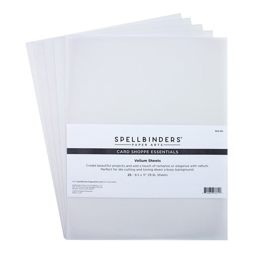 Simon Says Stamp! SCS-151 Spellbinders VELLUM SHEETS Card Shoppe Essentials