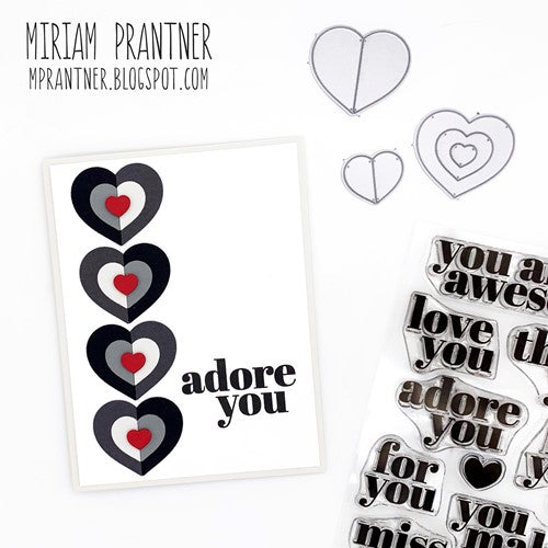 Simon Says Stamp! Simon Says Stamp GEOMETRIC BUILDERS HEARTS Wafer Dies sssd112367 | color-code:ALT92