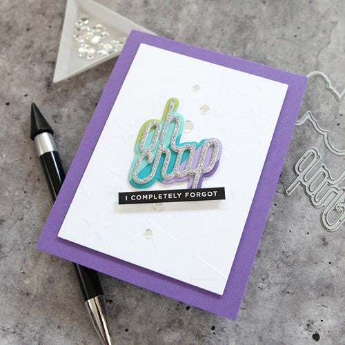 Simon Says Stamp! CZ Design Wafer Dies SWOOPY OH CRAP czd142 | color-code:ALT0