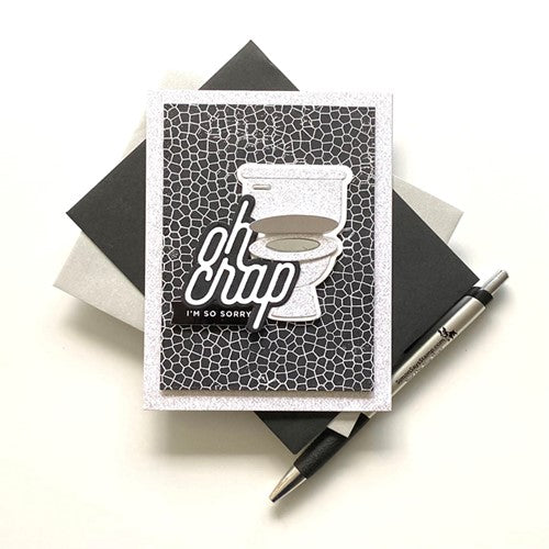 Simon Says Stamp! CZ Design Wafer Dies SWOOPY OH CRAP czd142