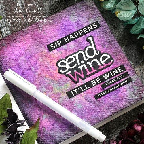 Simon Says Stamp! CZ Design Sentiment Strips REVERSE SEND WINE AND HUGS czg024 | color-code:ALT01