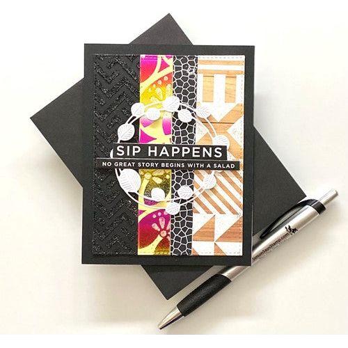 Simon Says Stamp! CZ Design Sentiment Strips REVERSE SEND WINE AND HUGS czg024