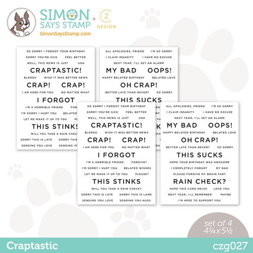 Simon Says Stamp! CZ Design Sentiment Strips CRAPTASTIC czg027