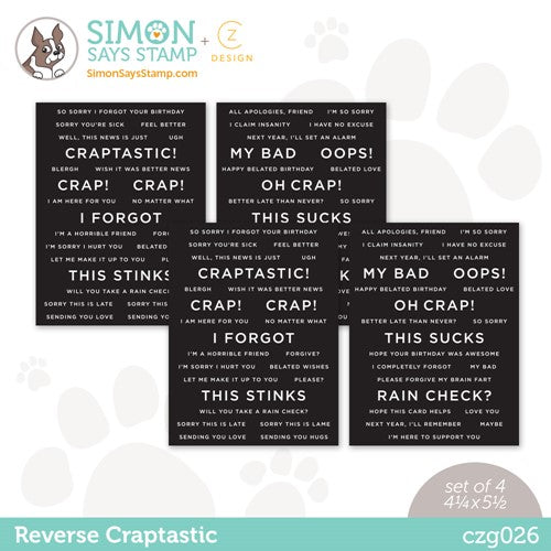 Simon Says Stamp! CZ Design Sentiment Strips REVERSE CRAPTASTIC czg026