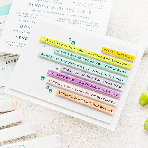 Simon Says Stamp! Simon Says Stamp Sentiment Strips SUNSHINE AND RAINBOWS sssg131059 | color-code:ALT00
