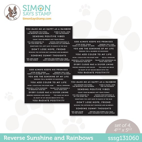 Simon Says Stamp! Simon Says Stamp Sentiment Strips REVERSE SUNSHINE AND RAINBOWS sssg131060