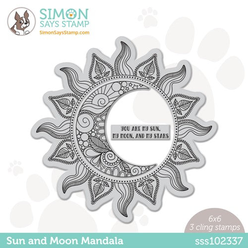 Simon Says Stamp! Simon Says Cling Stamp SUN AND MOON MANDALA sss102337