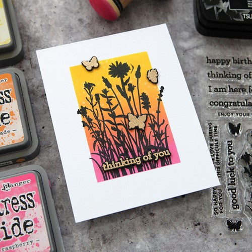 Simon Says Stamp! CZ Design Clear Stamps SILHOUETTE SENTIMENTS cz371c Make Magic