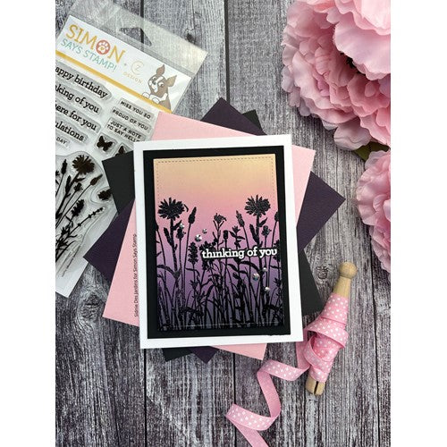 Simon Says Stamp! CZ Design Clear Stamps SILHOUETTE SENTIMENTS cz371c Make Magic | color-code:ALT4