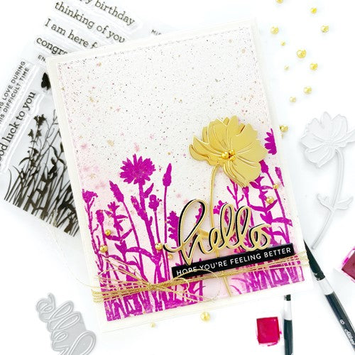 Simon Says Stamp! CZ Design Clear Stamps SILHOUETTE SENTIMENTS cz371c Make Magic