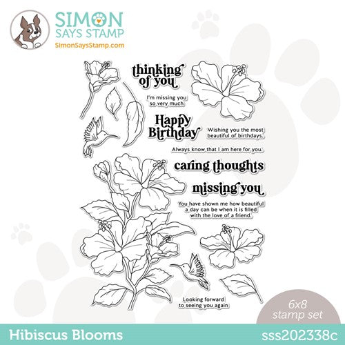 Simon Says Stamp! Simon Says Clear Stamps HIBISCUS BLOOMS sss202338c