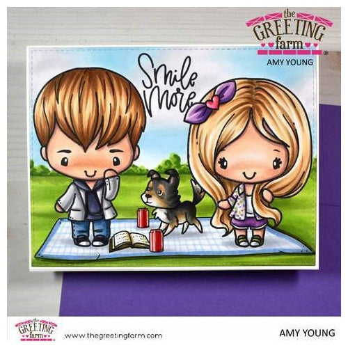 Simon Says Stamp! The Greeting Farm SMILE COUPLE Clear Stamps tgf597