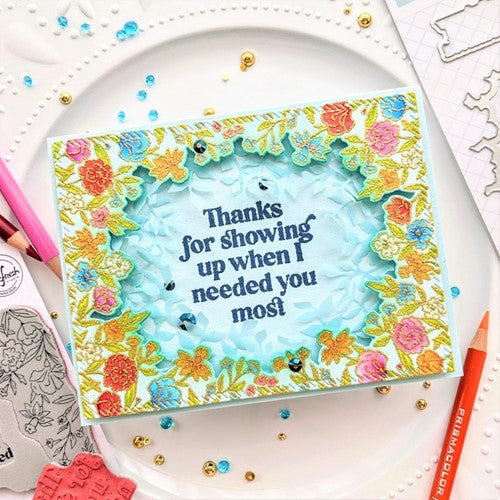 Simon Says Stamp! PinkFresh Studio HAPPY BLOOMS FRAME Cling Stamp 121121 | color-code:ALT03