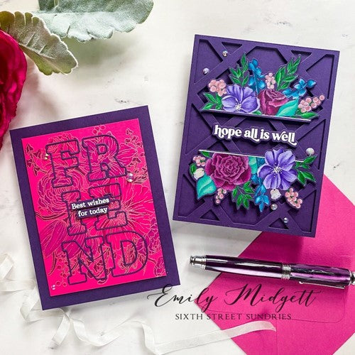 Simon Says Stamp! PinkFresh Studio JUST A HELLO FLORAL Clear Stamp Set 121421 | color-code:ALT02