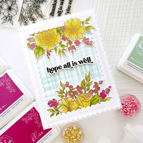 Simon Says Stamp! PinkFresh Studio JUST A HELLO FLORAL Clear Stamp Set 121421 | color-code:ALT04