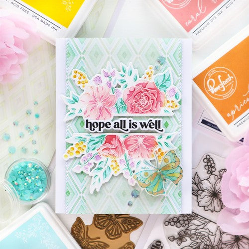 Simon Says Stamp! PinkFresh Studio JUST A HELLO FLORAL Clear Stamp Set 121421 | color-code:ALT06