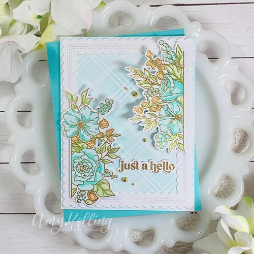 Simon Says Stamp! PinkFresh Studio JUST A HELLO FLORAL Clear Stamp Set 121421 | color-code:ALT09