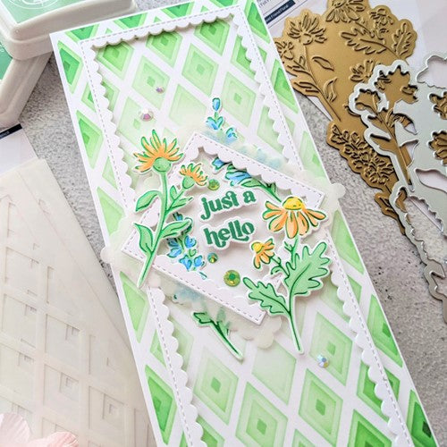 Simon Says Stamp! PinkFresh Studio JUST A HELLO FLORAL Clear Stamp Set 121421 | color-code:ALT10