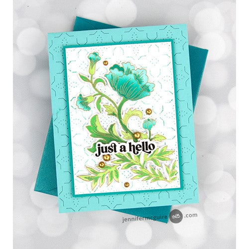 Simon Says Stamp! PinkFresh Studio JUST A HELLO FLORAL Clear Stamp Set 121421 | color-code:ALT13