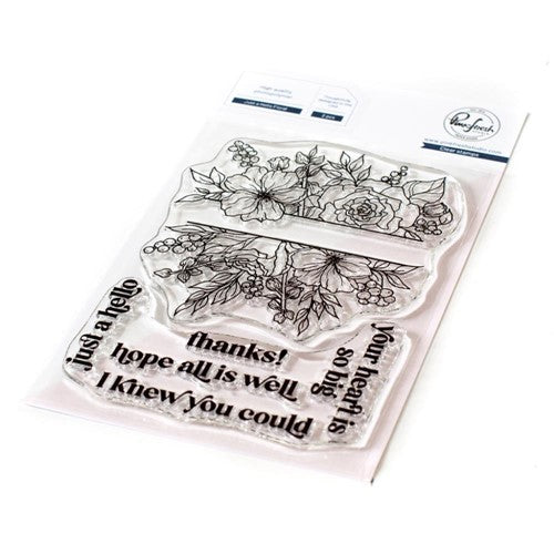 Simon Says Stamp! PinkFresh Studio JUST A HELLO FLORAL Clear Stamp Set 121421