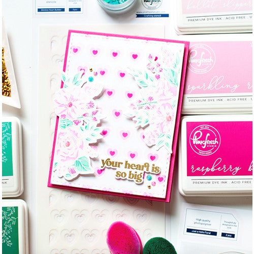 Simon Says Stamp! PinkFresh Studio JUST A HELLO FLORAL LAYERING Stencil Set 121621 | color-code:ALT01
