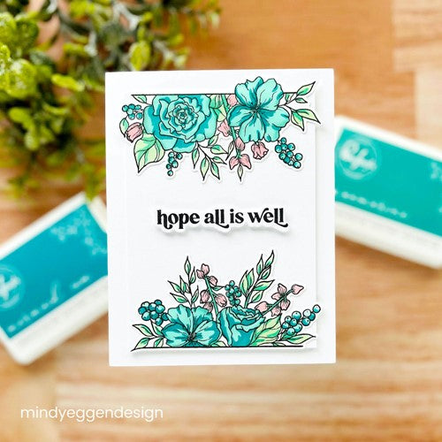 Simon Says Stamp! PinkFresh Studio JUST A HELLO FLORAL LAYERING Stencil Set 121621 | color-code:ALT02
