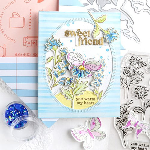 Simon Says Stamp! PinkFresh Studio SWEET FRIEND FLORAL Clear Stamp Set 121921 | color-code:ALT03