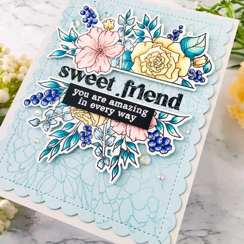 Simon Says Stamp! PinkFresh Studio SWEET FRIEND FLORAL Clear Stamp Set 121921 | color-code:ALT12