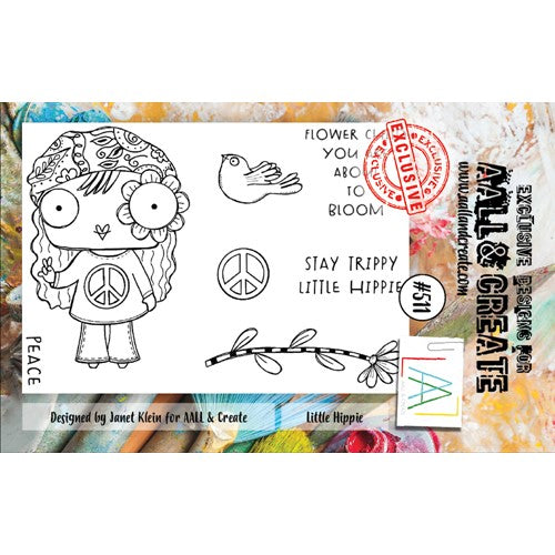 Simon Says Stamp! AALL & Create LITTLE HIPPIE A7 Clear Stamps aall511