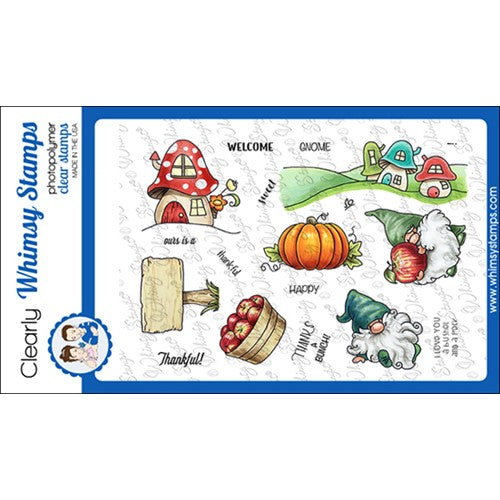 Simon Says Stamp! Whimsy Stamps GNOME SO THANKFUL Clear Stamps C1147a*
