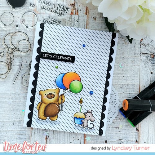 Simon Says Stamp! Time For Tea Designs BIRTHDAY BEAR Clear Stamps*
