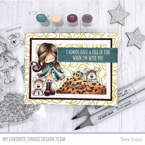 Simon Says Stamp! My Favorite Things LITTLE LEAVES BACKGROUND Cling Stamp bg148 | color-code:ALT2