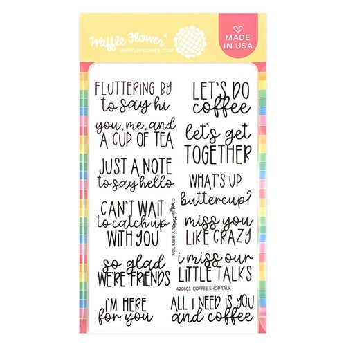 Simon Says Stamp! Waffle Flower COFFEE SHOP TALK Clear Stamps 420603