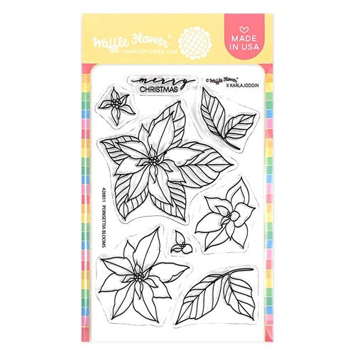 Simon Says Stamp! Waffle Flower POINSETTIA BLOOMS Clear Stamps 420811*