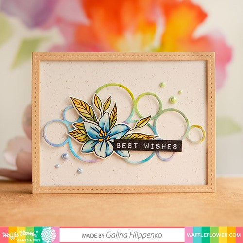 Simon Says Stamp! Waffle Flower OUTLINED CIRCLES Dies 420766