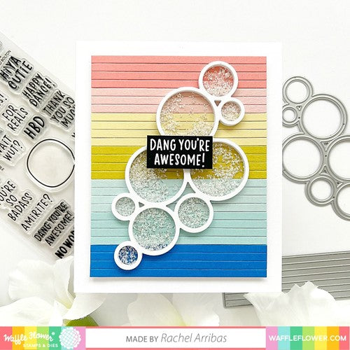 Simon Says Stamp! Waffle Flower OUTLINED CIRCLES Dies 420766
