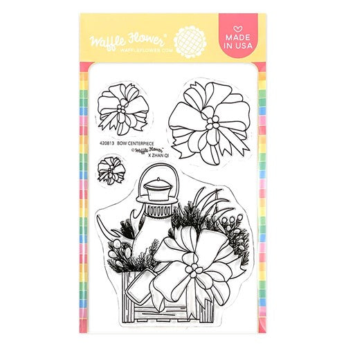 Simon Says Stamp! Waffle Flower BOW CENTERPIECE Clear Stamps 420813*