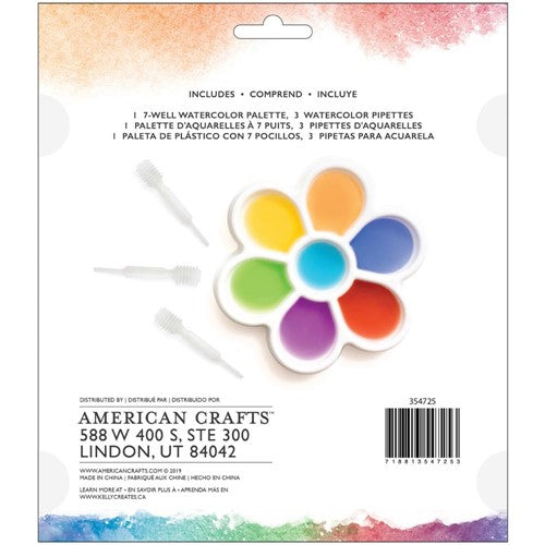 Simon Says Stamp! American Crafts Kelly Creates WATERCOLOR PALETTE WITH PIPETTES 354725
