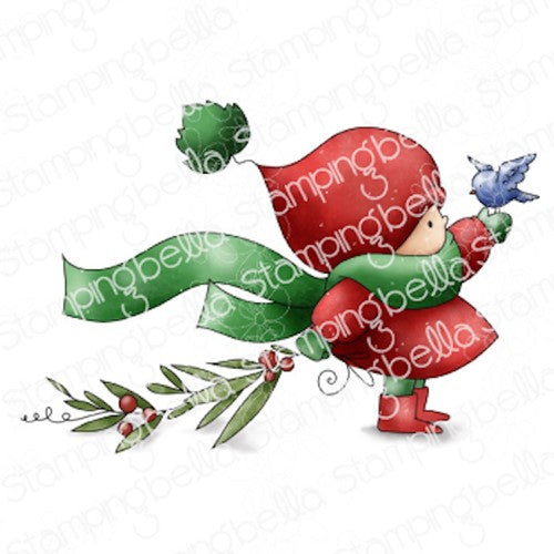 Simon Says Stamp! Stamping Bella Cling Stamps BUNDLE GIRL WITH WINTER BRANCH eb1044